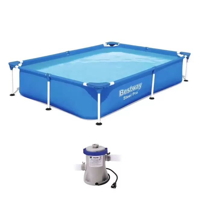 Oferta de Piscina Estrutural Infantil 1.200 Litros Splash Juniors com Bomba Bestway 110v por R$849,99 em Ri Happy