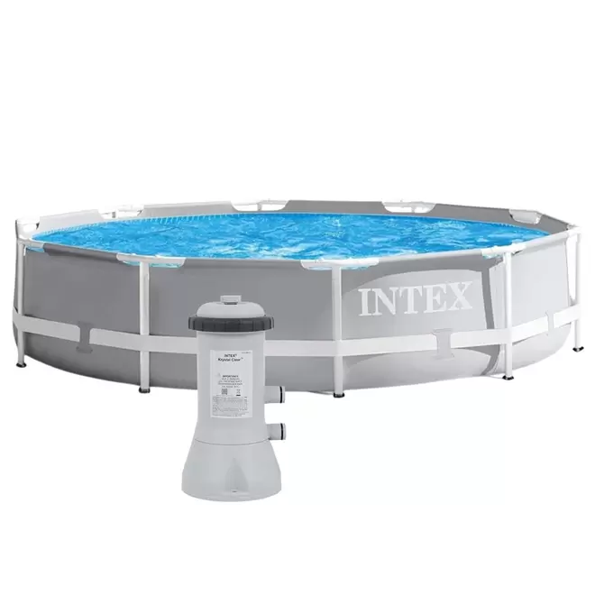 Oferta de Piscina Estrutural 6.503L Prism Bomba Filtrante 110v Intex por R$1299,99 em Ri Happy