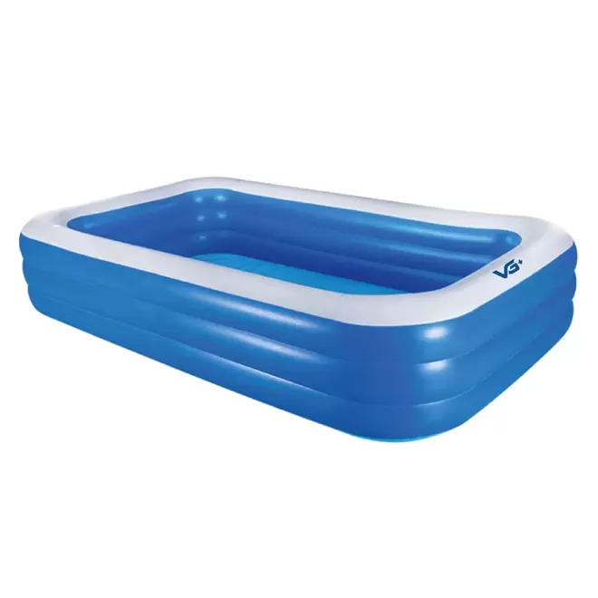 Oferta de Piscina Inflável Retangular Azul 540 Litros Pvc Vg+ por R$279,99 em Ri Happy