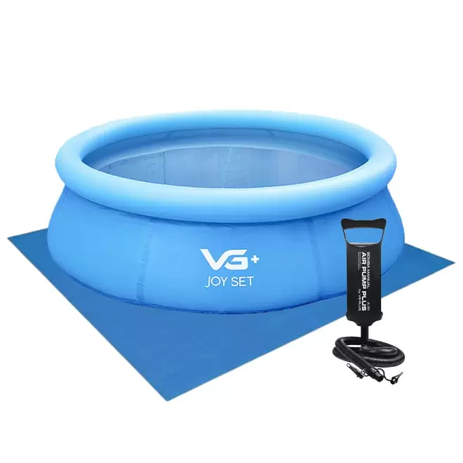 Oferta de Piscina Inflável Joy Set 2490L Circular 240cm com Forro Bomba VG Plus por R$299,99 em Ri Happy