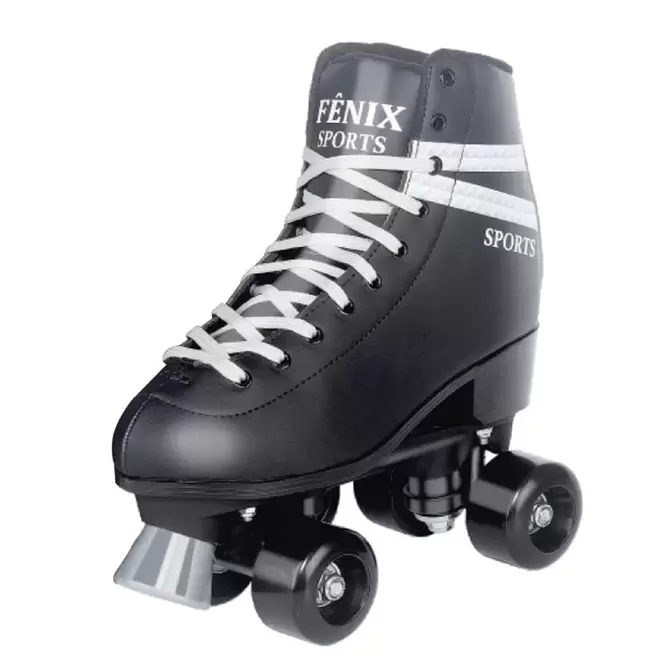 Oferta de Patins Fenix 4 Rodas Roller Skate Preto Tamanho 31 ao 34 Ajustável Fenix por R$429,9 em Ri Happy