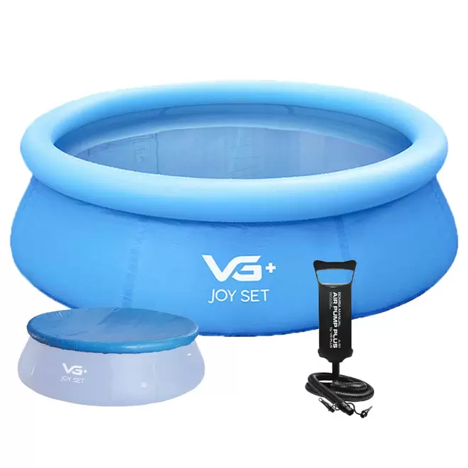 Oferta de Piscina Inflável Joy Set 2490 L Circular 240 cm com Capa Bomba VG Plus por R$319,99 em Ri Happy