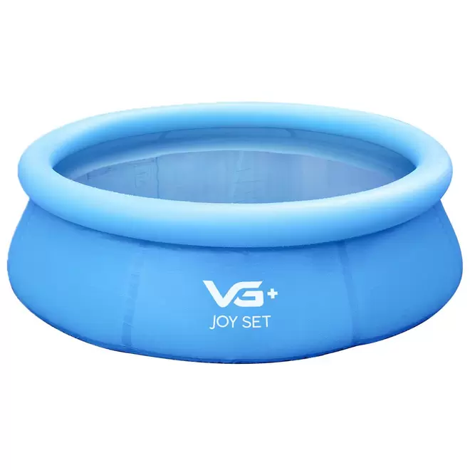 Oferta de Piscina Inflável Joy Set 2490L Circular 240cm Azul VG Plus por R$229,99 em Ri Happy