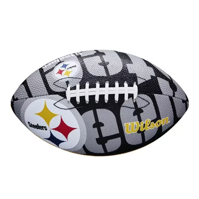 Oferta de Bola Futebol Americano Wilson NFL Pittsburgh Steelers Team Logo Jr por R$79,9 em Ri Happy