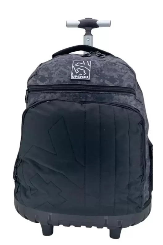 Oferta de Mochila Escolar de Rodinha Juvenil Cinza YP4YOU por R$367,4 em Ri Happy