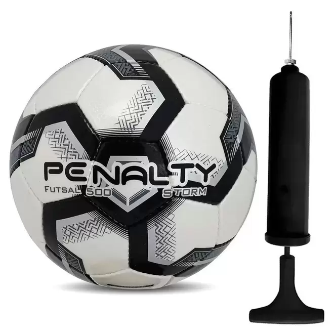 Oferta de Kit Bola Futsal Penalty Storm XXIII + Bomba de Ar por R$139,9 em Ri Happy