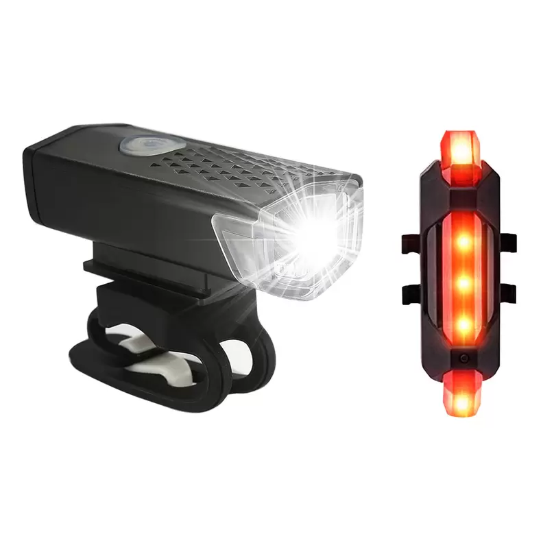 Oferta de Kit Bike Farol Lanterna + Sinalizador traseiro Recarregável por R$29,33 em Ri Happy