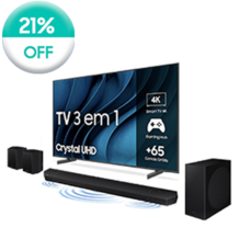 Oferta de Combo Smart TV 85 polegadas Crystal UHD 4K 85CU8000 2023 + Soundbar HW-Q930C por R$11304,05 em Samsung