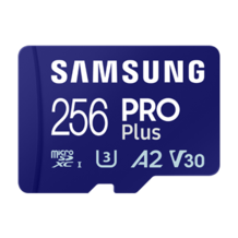 Oferta de Cartão microSD 256GB PRO Plus INTERNO por R$249 em Samsung