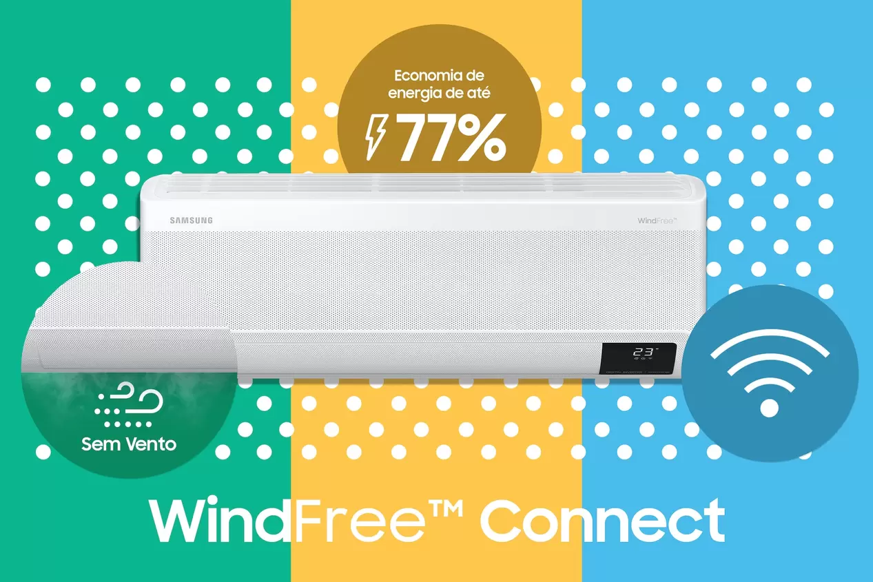 Oferta de Ar Condicionado Inverter WindFree Connect 9000 QF por R$3839,28 em Samsung