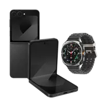 Oferta de Combo Z Flip6 (512GB) Exclusive - Preto + Galaxy Watch Ultra LTE 47mm - Titânio Cinza por R$13298,1 em Samsung