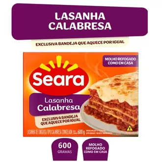 Oferta de Lasanha de Calabresa Seara 600g por R$14,17 em San Michel Supermercados