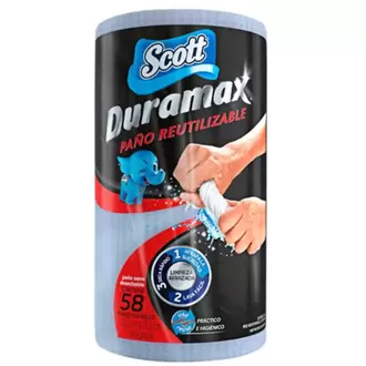 Oferta de Pano Reutilizável em Rolo Azul Duramax Scott 58un por R$16,77 em San Michel Supermercados