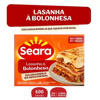 Oferta de Lasanha Bolonhesa Seara 600g por R$14,17 em San Michel Supermercados