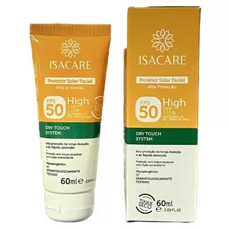 Oferta de Protetor Solar Facial Fps50 Isacare 50Ml por R$29,98 em Santa Cruz Supermercados