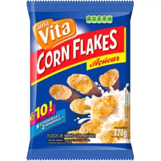 Oferta de Cereal Matinal Ama Vita Flakes com Açúcar Embalagem 270g por R$6,75 em Santa Cruz Supermercados