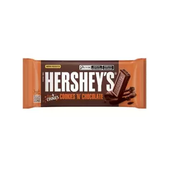 Oferta de Barra de Chocolate Hershey's Cookies 'n' Chocolate Ao Leite 77g por R$4,99 em Santa Cruz Supermercados