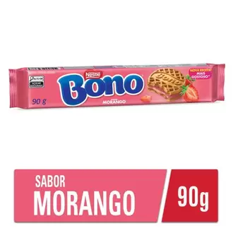 Oferta de Biscoito Recheio Sabor Morango Bono 90g por R$2,39 em Santa Cruz Supermercados