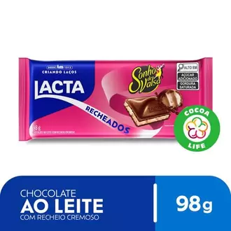 Oferta de Chocolate Ao Leite Lacta Com Recheio Sonho De Valsa Lacta 98G por R$6,98 em Santa Cruz Supermercados