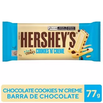 Oferta de Chocolate Branco Cookies N'Creme Hershey's 77g por R$4,99 em Santa Cruz Supermercados