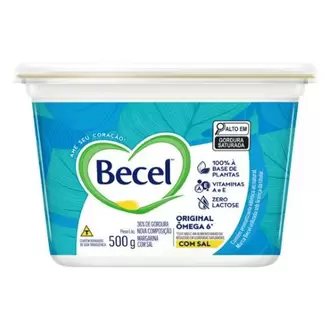 Oferta de Creme Vegetal Original com Sal Becel 500g por R$4,99 em Santa Cruz Supermercados