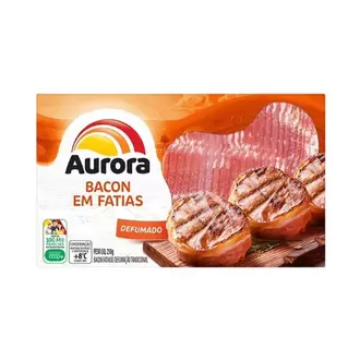 Oferta de Bacon Defumado em Fatias Aurora 250g por R$13,98 em Santa Cruz Supermercados