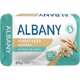 Oferta de Sabonete Hidratação Antibac Extrato de Aveia Albany 85G por R$1,98 em Santa Cruz Supermercados