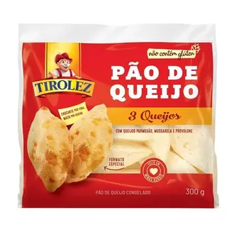 Oferta de Pão de Queijo 3 Queijos Congelado Tirolez 300g por R$12,98 em Santa Cruz Supermercados