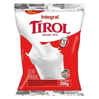 Oferta de Leite em Pó Tirol Integral Pacote 200g por R$8,95 em Santa Cruz Supermercados