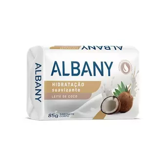 Oferta de Sabonete em Barra Albany Hidratação Suavizante Leite de Coco 85g por R$1,98 em Santa Cruz Supermercados