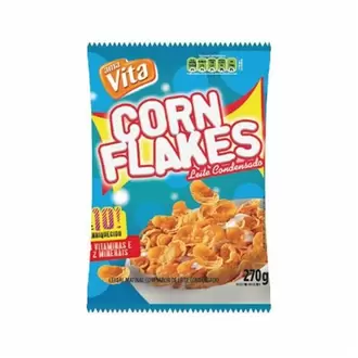 Oferta de Cereal Matinal Ama Vita Corn Flakes Leite Condensado Embalagem 270g por R$6,75 em Santa Cruz Supermercados