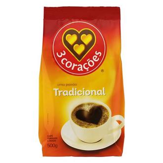 Oferta de Café Torrado e Moído Tradicional 3 Corações 500g por R$15,98 em Santo Supermercados