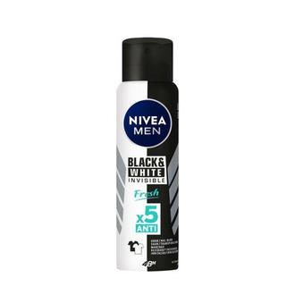 Oferta de Desodorante Antitranspirante Aerossol Invisible Black & White Fresh NIVEA MEN 150ml por R$14,98 em Santo Supermercados