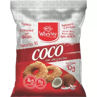 Oferta de Biscoitos Fit Coco Wheyviv 45g por R$9,35 em São José Supermercados