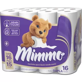 Oferta de Papel Higiênico Folha Dupla Mimmo 16 Rolos por R$35,68 em São José Supermercados