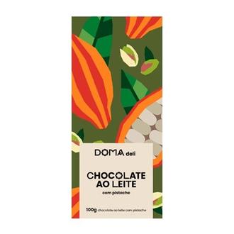 Oferta de Chocolate Ao Leite com Pistache Doma 100G por R$9,99 em São Roque Supermercados