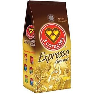 Oferta de Café Torrado em Grãos Espresso 3 Corações Gourmet Pacote 1kg por R$65,99 em São Roque Supermercados