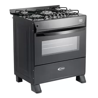 Oferta de Fogão 5 Bocas Clarice Verita Gourmet com Acendimento Automático e Mesa de Vidro Temperado - Preto Bivolt por R$1099,81 em Schumann