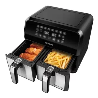 Oferta de Fritadeira Air Fryer Dual Mondial AFD-01-BI 8 Litros... por R$899,91 em Schumann