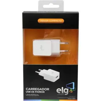 Oferta de Carregador USB Universal de Parede ELG por R$12,66 em Schumann