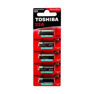 Oferta de Pilha Alcalina Toshiba 23A 12V com 5 unidades por R$28,81 em Schumann