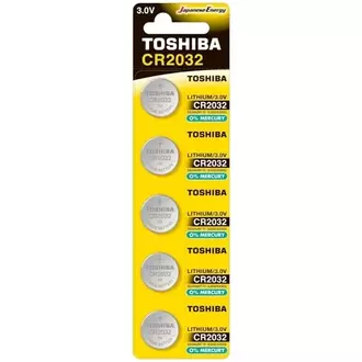 Oferta de Pilha Moeda CR2032 Toshiba 3V Cartela Com 5 Unidades por R$39,86 em Schumann