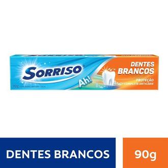 Oferta de Creme Dental Dentes Brancos Sorriso 90 g por R$3,99 em Serrano Supermercado