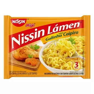 Oferta de Macarrão Instantâneo Sabor Galinha Caipira Nissin 85g por R$2,89 em Serrano Supermercado