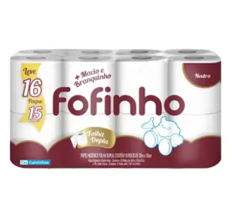 Oferta de Papel Higiênico Folha Dupla Neutro Fofinho Leve 16 E Pague 15un por R$23,9 em Serrano Supermercado