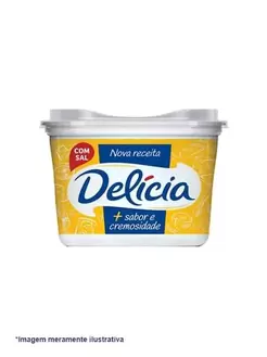 Oferta de Margarina com Sal + Sabor e Cremosidade Delícia 500g por R$6,37 em Serrano Supermercado