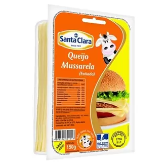 Oferta de Queijo Mussarela Santa Clara Fatiado Embalagem 150G por R$9,9 em Super Apolo