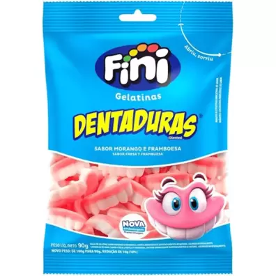 Oferta de BALA FINI GELAT 100G DENTADURAS por R$6,99 em Super Lagoa