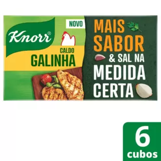 Oferta de CALDO KNORR GALINHA 57G 6 CUBOS por R$2,69 em Super Lagoa