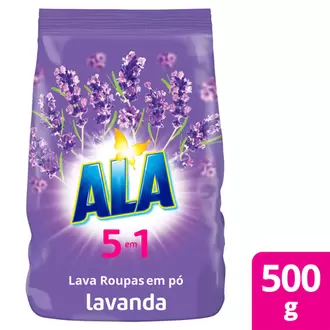 Oferta de SABAO EM PO ALA LAVANDA 500G por R$4,99 em Super Lagoa